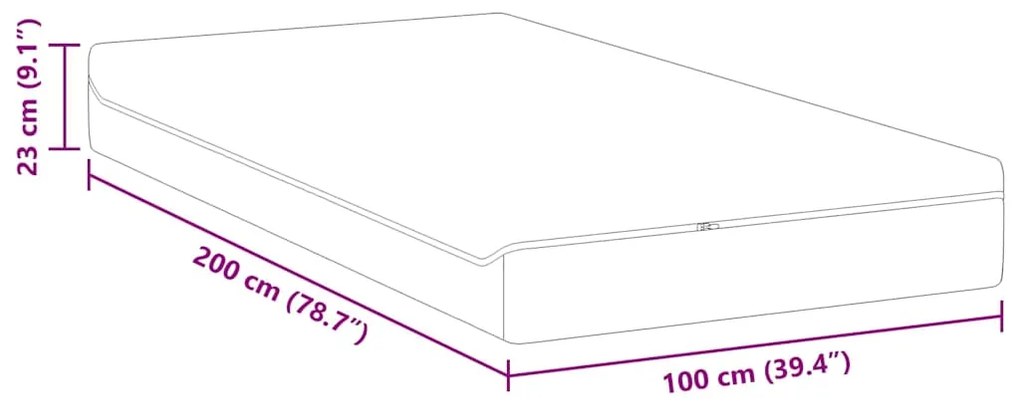 Colchões Branco, Cinza 100 x 200 cm