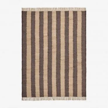 Alfombra De Exterior De Juta E Algodão Serilda Castanho Café & 300 X 200 Cm - Sklum