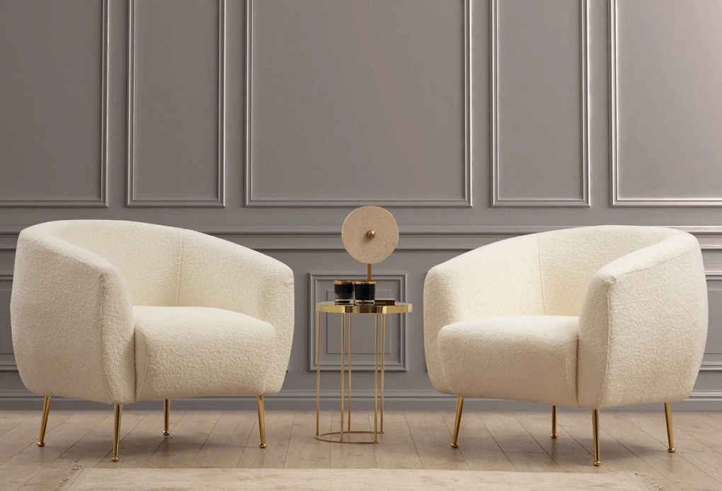 Cadeira Wing Eses – Creme – 70x82x80 cm