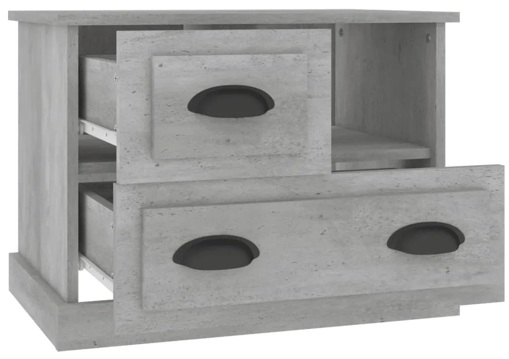 Mesa de cabeceira 60x39x45 cm cinzento cimento