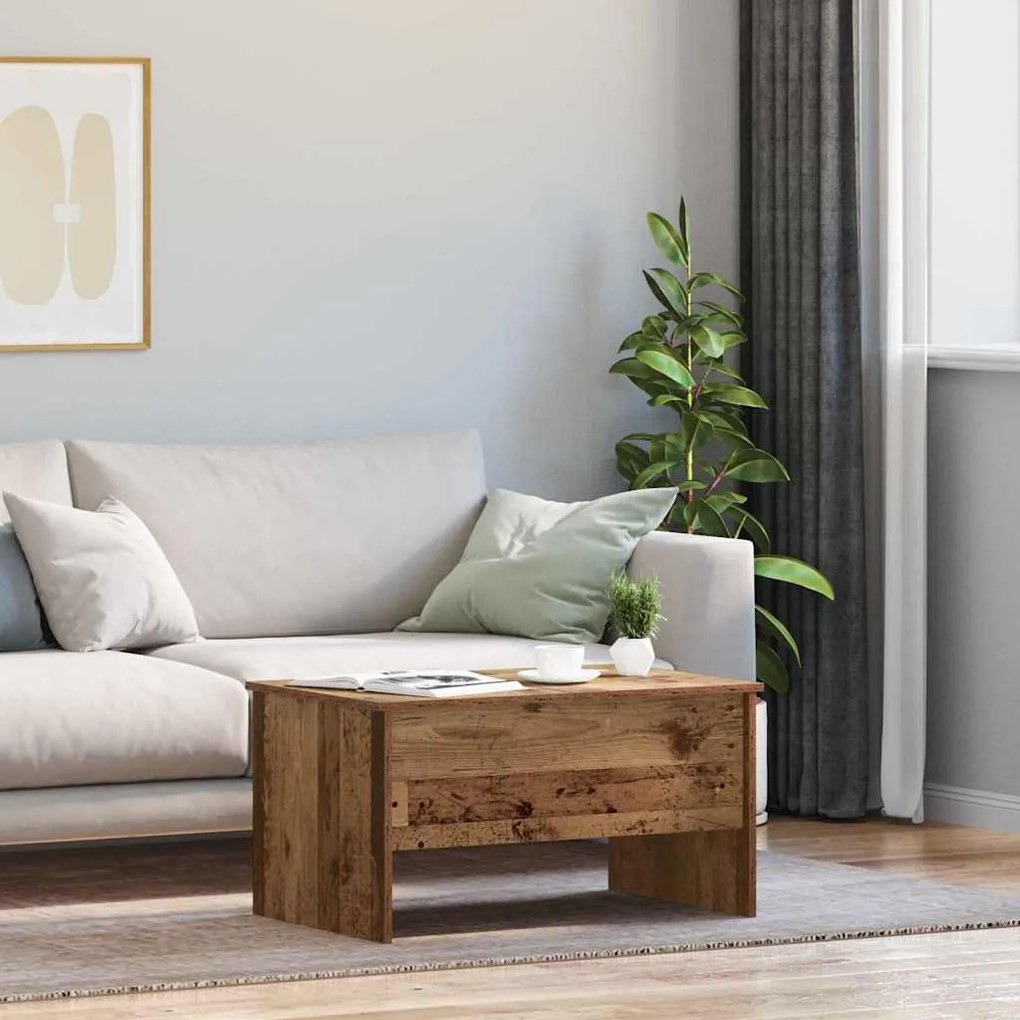 vidaXL Mesa de centro Madeira Antiga 102 x 50,5 x 46,5 cm