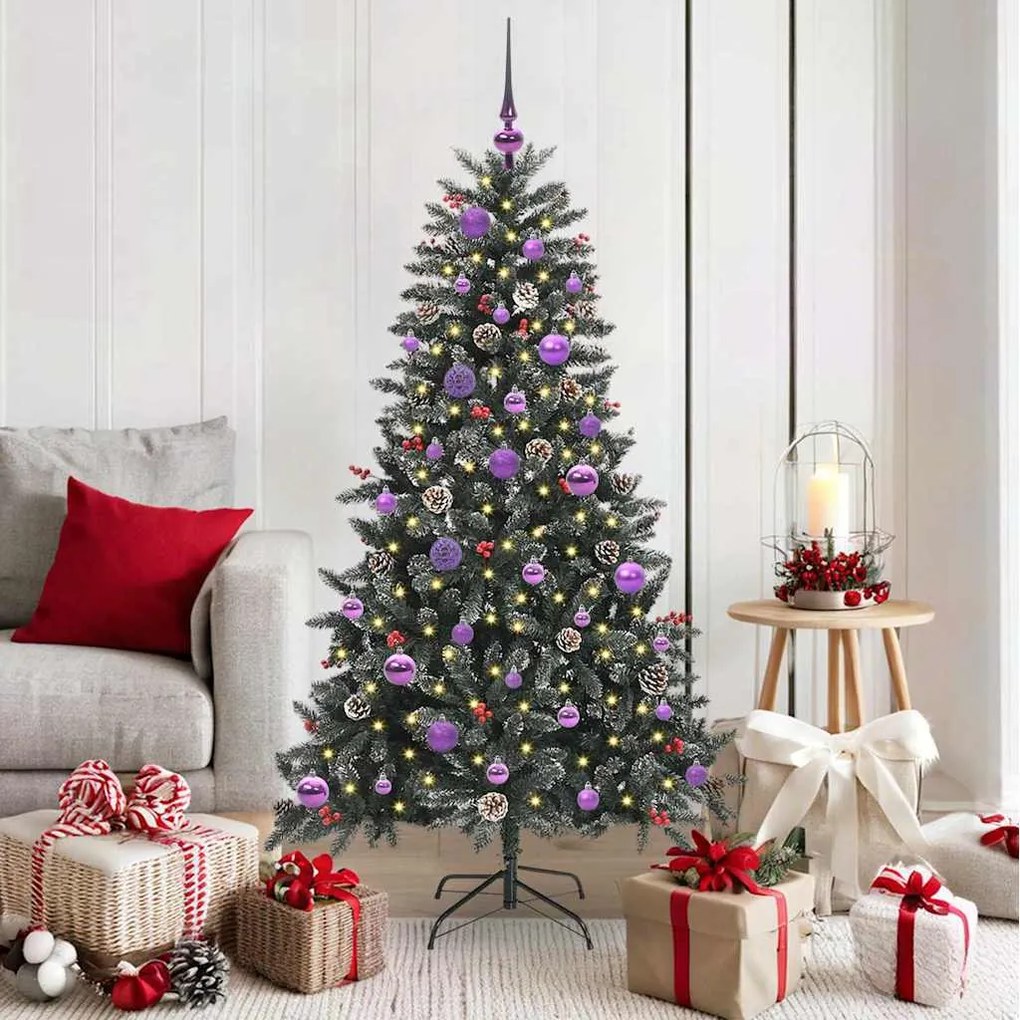 vidaXL Árvore de Natal Artificial Verde 150 cm PVC, Plástico e Aço