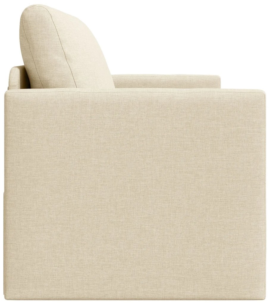 Sofá-Cama 2 em 1 Creme 124x71x78 cm Tecido