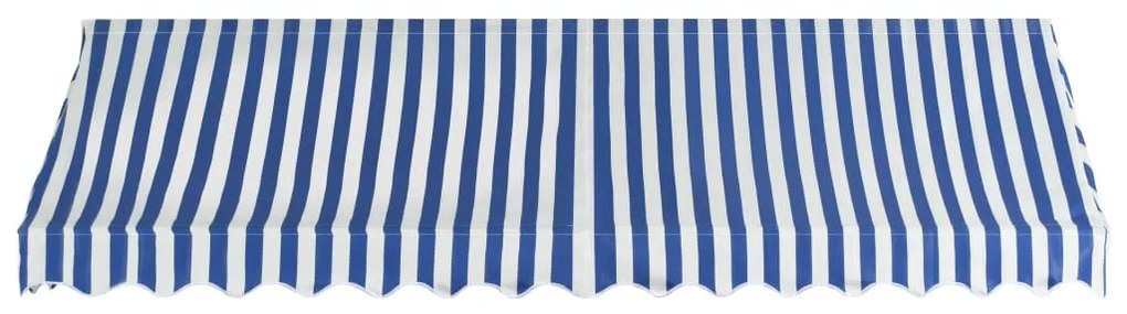 Toldo bistrô 350x120 cm azul e branco