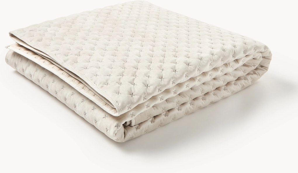 Colcha acolchoada em veludo Riko