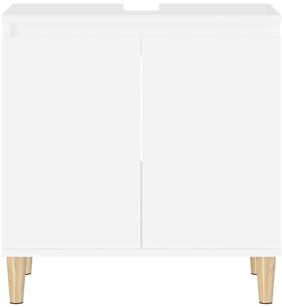 Armário de lavatório 58x33x60 cm derivados de madeira branco