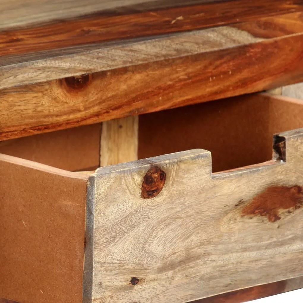 Mesa consola c/ 3 gavetas 120x30x75 cm madeira acácia maciça