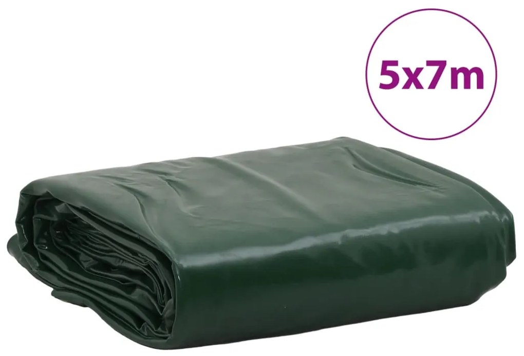 Lona 5x7 m 650 g/m² verde