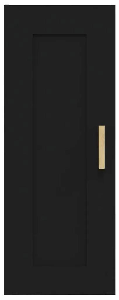 Armário parede 35x34x90 cm madeira processada preto