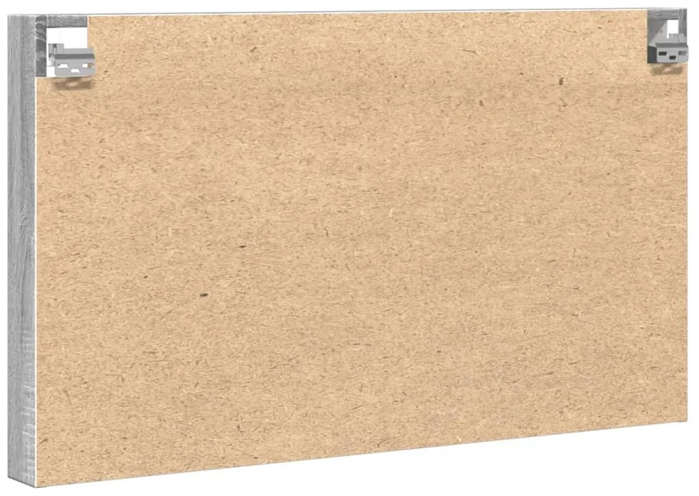 Armário vitrine 100x8,5x58 cm derivados de madeira cinza sonoma