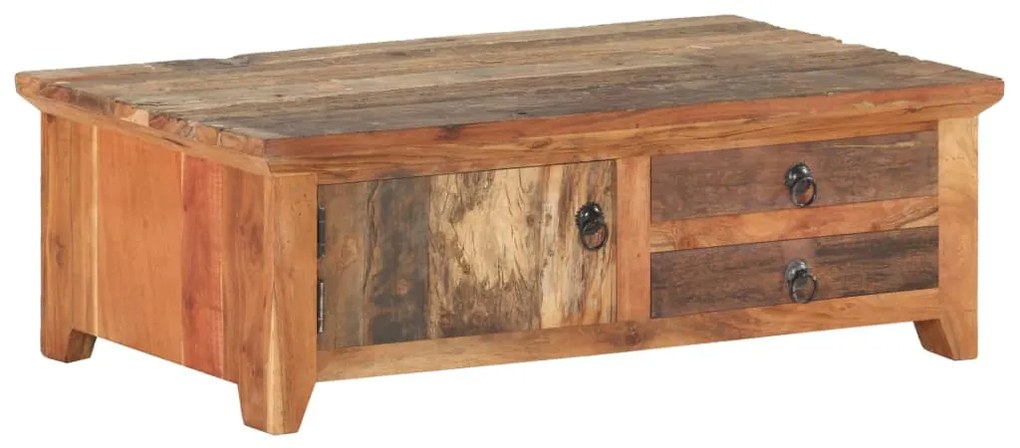 Mesa de centro 90x50x31 cm madeira recuperada maciça