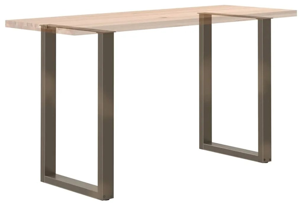 Pés de mesa de bar em forma de U, 2 peças, aço natural, 60x(90-91) cm,