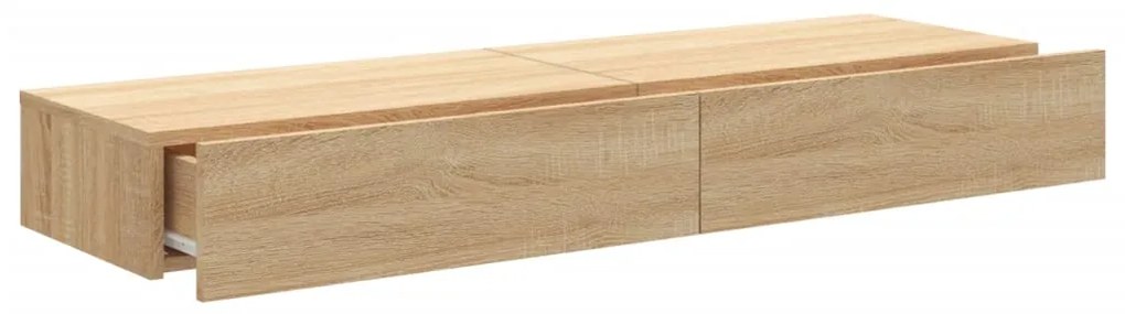 Móveis de TV com luzes LED 2 pcs 60x35x15,5 cm carvalho sonoma