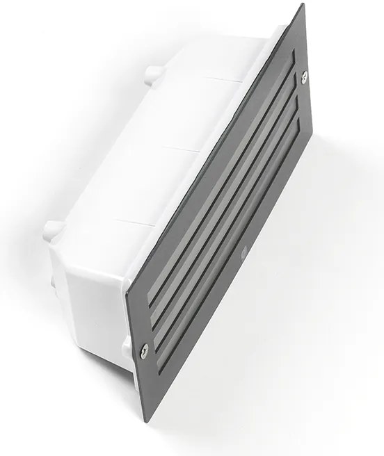 Lâmpada embutida moderna cinzento escuro IP44 - Hurricane