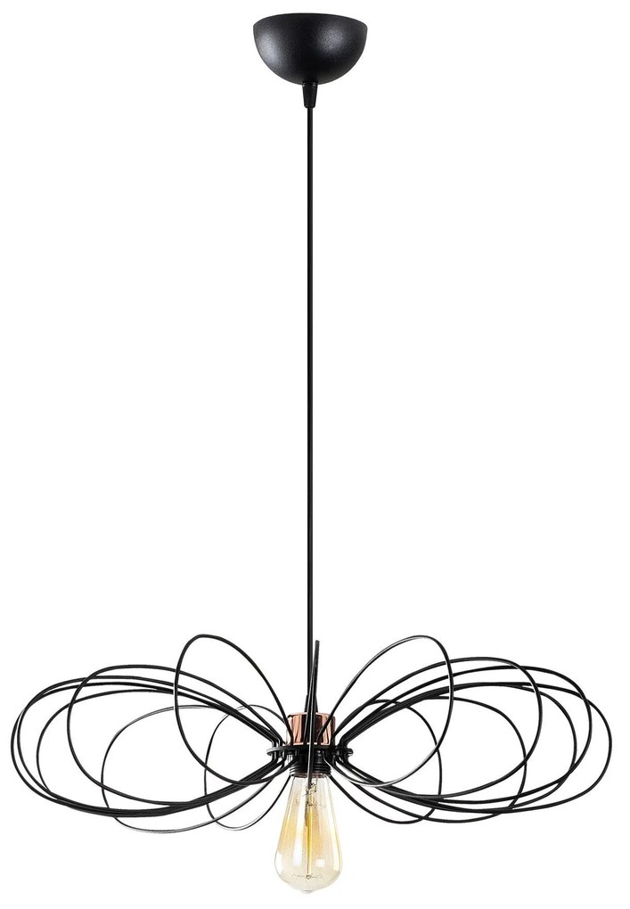 Candeeiro de Teto Hemdem – Preto – Diâmetro 58 cm, Altura 112 cm