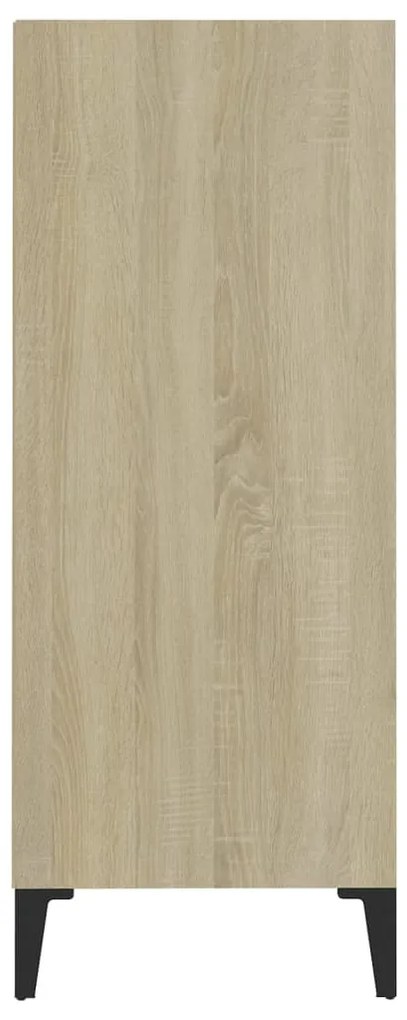 Aparador 57x35x90cm derivados de madeira branco/carvalho sonoma