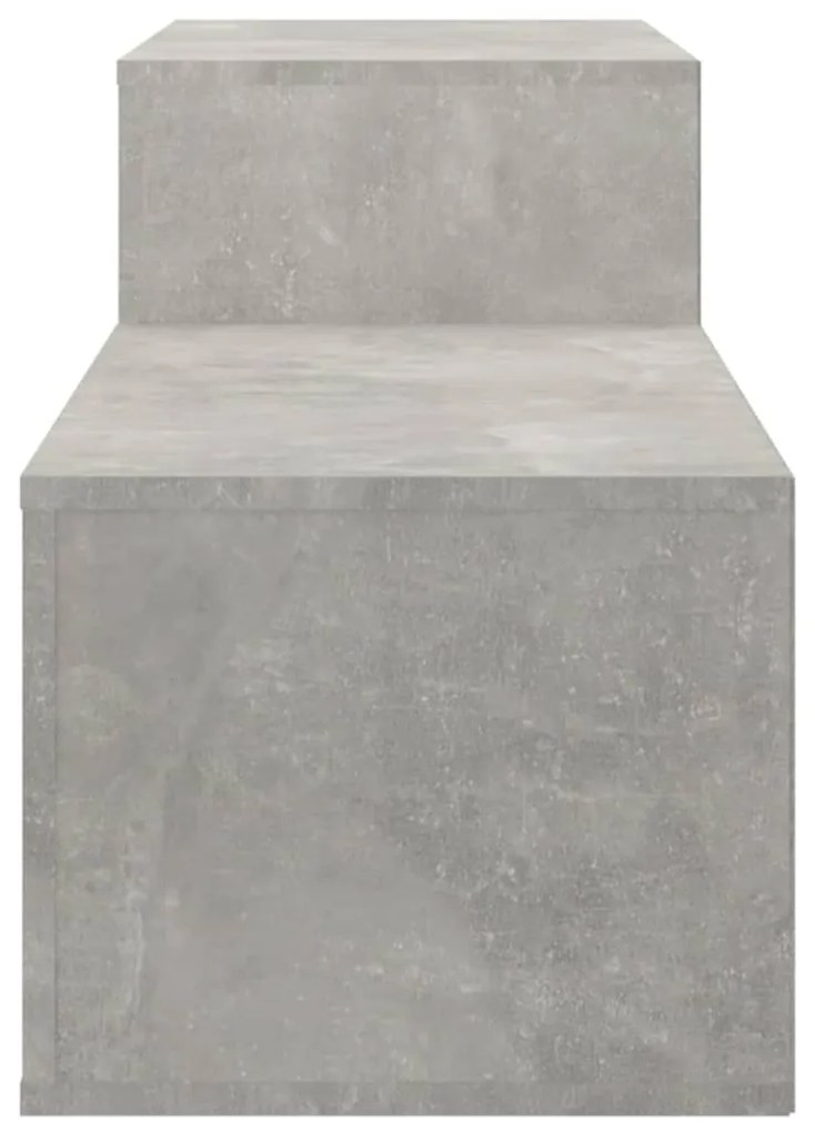 Sapateira 150x35x45 cm madeira processada cinzento cimento
