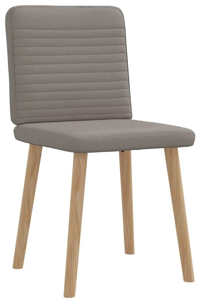 Cadeiras de jantar 2 pcs tecido cinzento-acastanhado