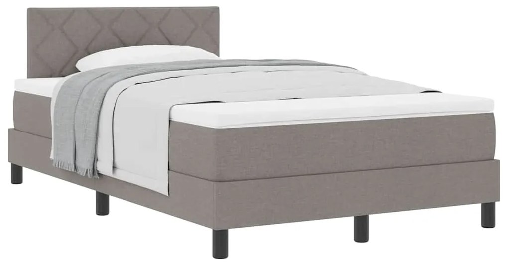 Cama Box com Colchão Taupe 120x190 cm Tecido
