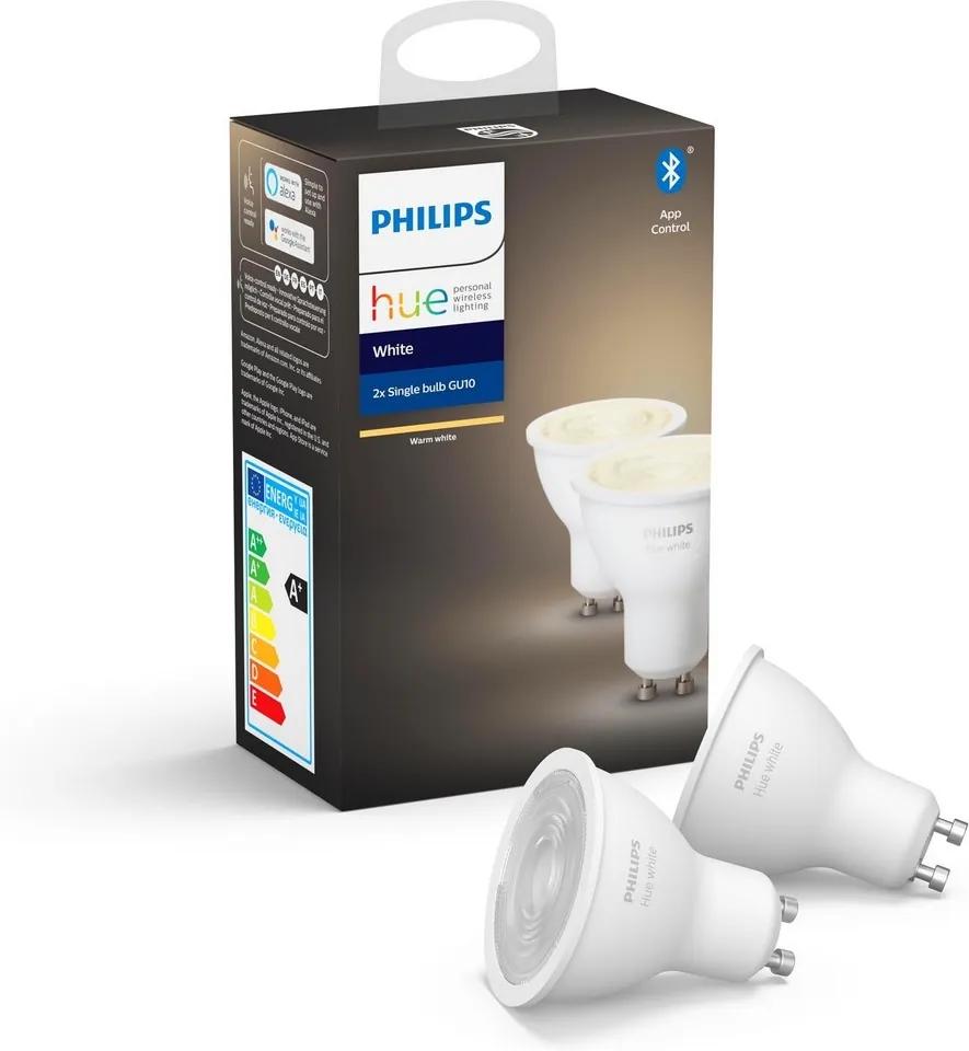 CONJUNTO de 2 Lâmpadas LED com regulação Philips Hue WHITE GU10/5.2W/230V 2700K