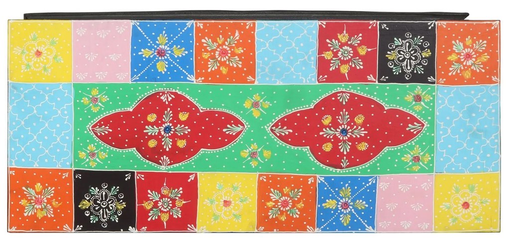 Armário de TV vidaXL Multicolorido 80x35x50 cm em Madeira Sólida de Ma