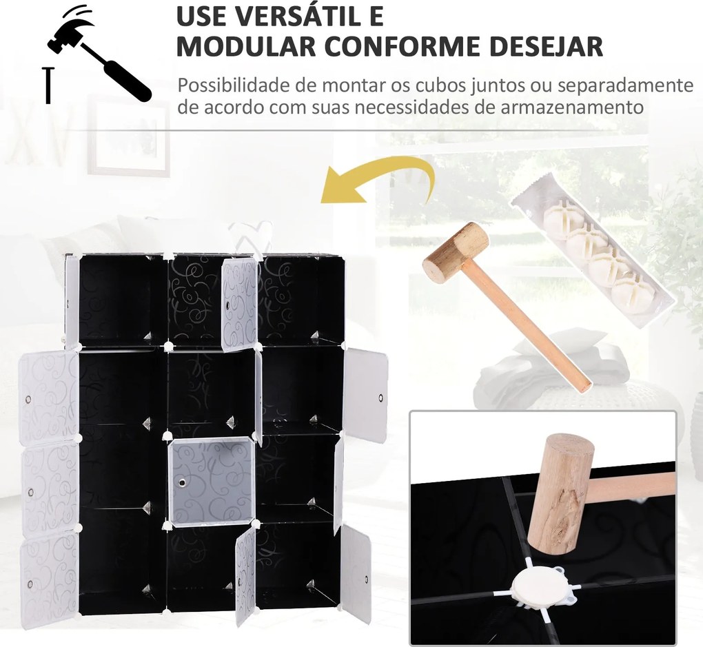 Móvel Modular de 12 Cubos