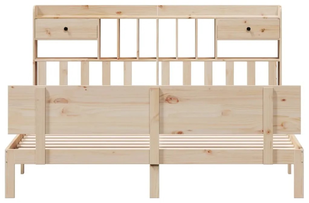 Cama com estante sem colchão 180x200 cm pinho maciço