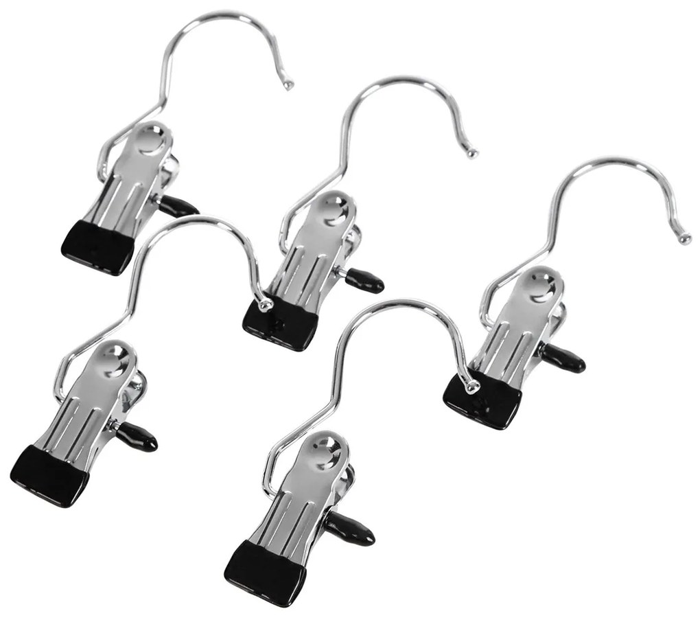 Cabides de metal SONGMICS, pacote com 50 cabides de clipe, resistentes à ferrugem, para sapatos, botas, toalhas, meias, prata CRI001-50