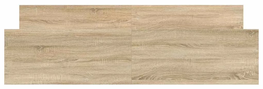 Estrutura cama c/ cabeceira/apoio pés 180x200cm carvalho sonoma