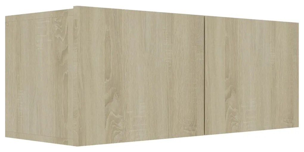 6pcs conjunto de móveis de TV derivados madeira carvalho sonoma