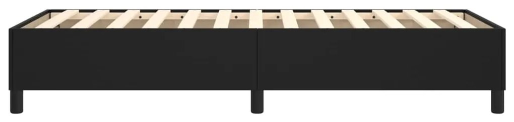 Estrutura de cama 80x200 cm couro artificial preto