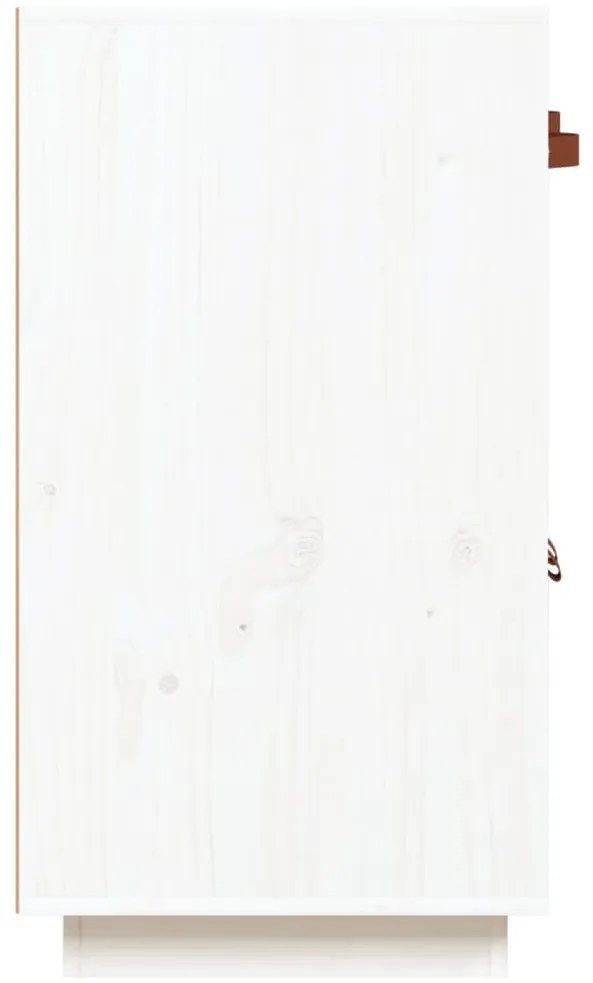 Aparador 98,5x40x75 cm madeira de pinho maciça branco