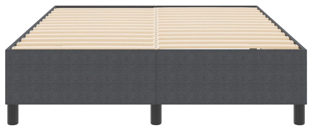 Cama Box vidaXL Cinza Escuro 140x200 cm Tecido de Corduroy