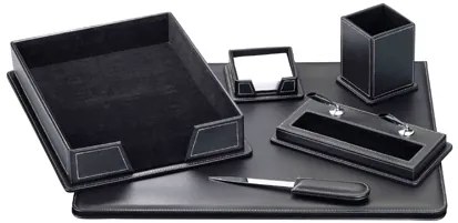 Conjunto de Secretaria em Polipele 6 Pecas Preto