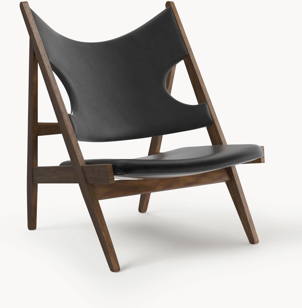 Cadeira lounge em pele Knitting