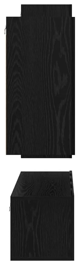 Conjunto de Estante para TV com prateleira 4 pcs Carvalho Preto