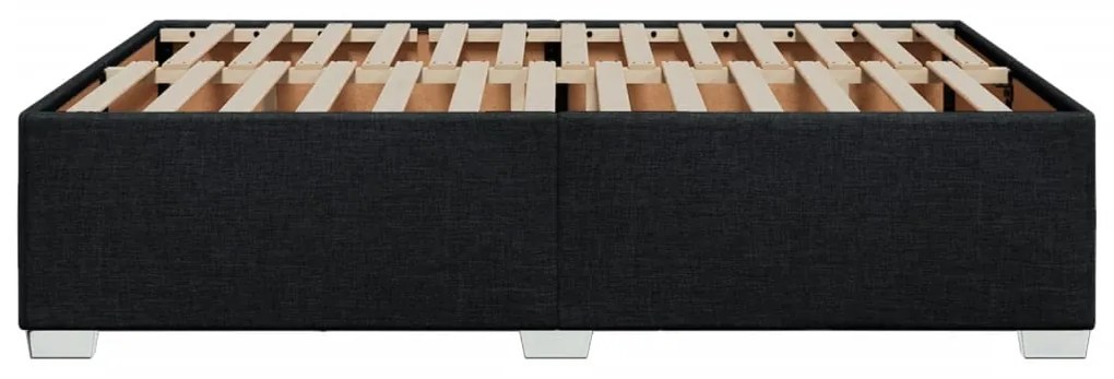 Estrutura de cama sem colchão 160x200 cm tecido preto