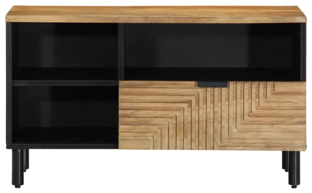 Móvel de TV 80x33x46 cm madeira de mangueira maciça castanho