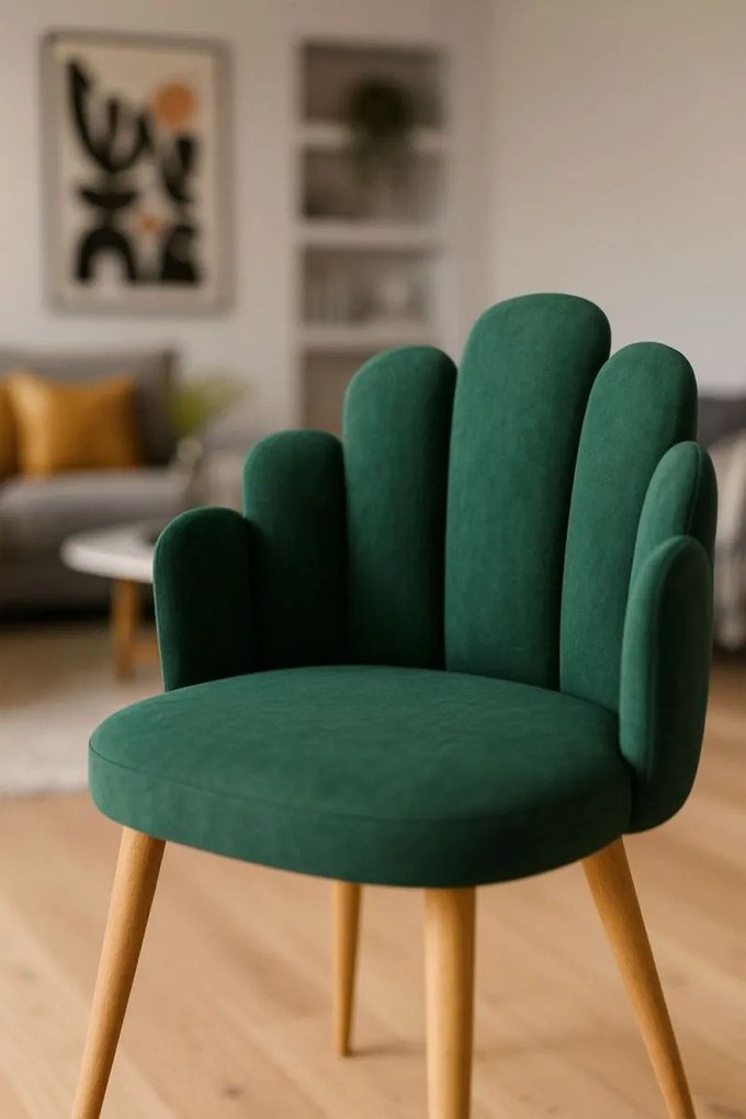 Cadeira Hand Veludo - Verde