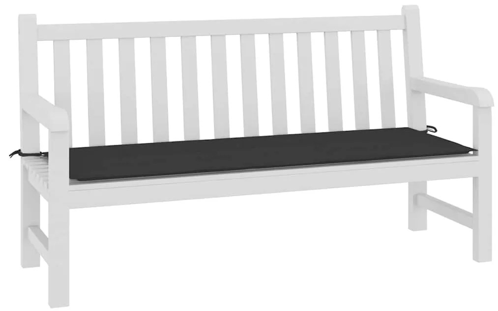 Almofadão p/ banco de jardim 150x50x4 cm tecido oxford preto