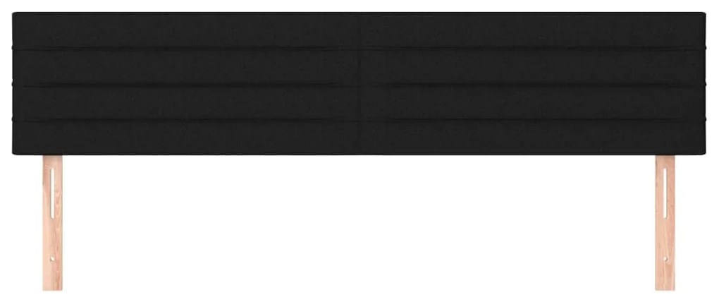 Cabeceira de cama 2 pcs tecido 80x5x78/88 cm preto