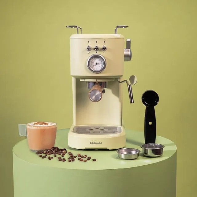 Máquina de café expresso com 20 bares e vaporizador Power Espresso 20 Retro Green 