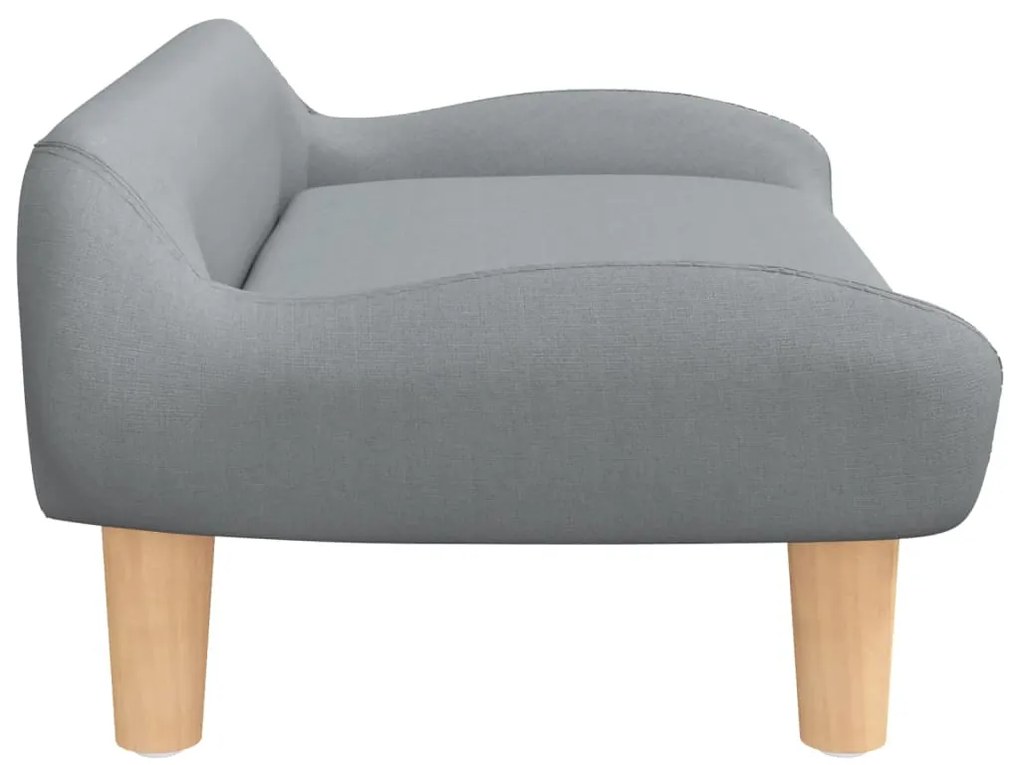 Sofá infantil 70x40x24 cm tecido cinzento-claro