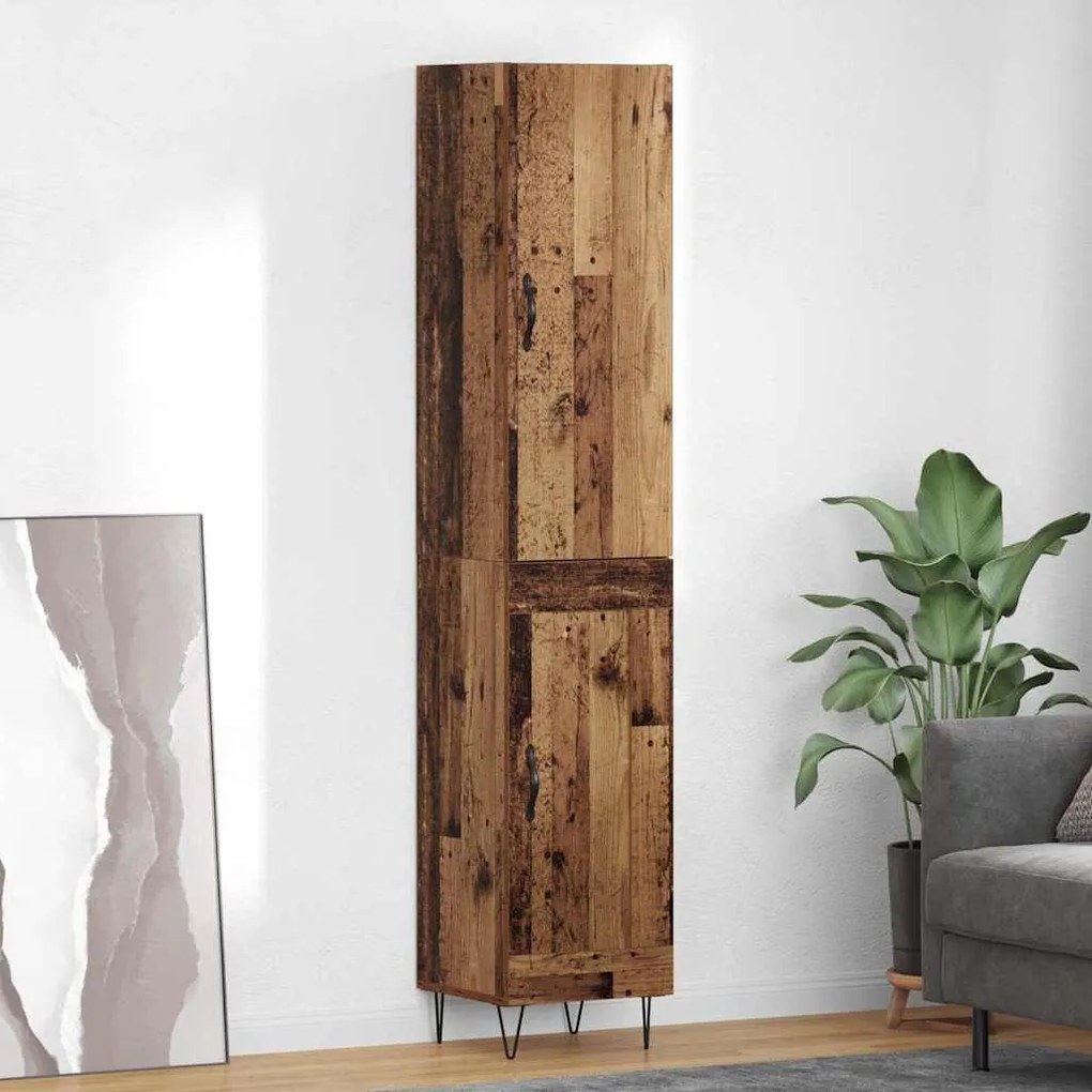 vidaXL Buffê Madeira Antiga 34,5 x 34 x 90 cm Madeira processada