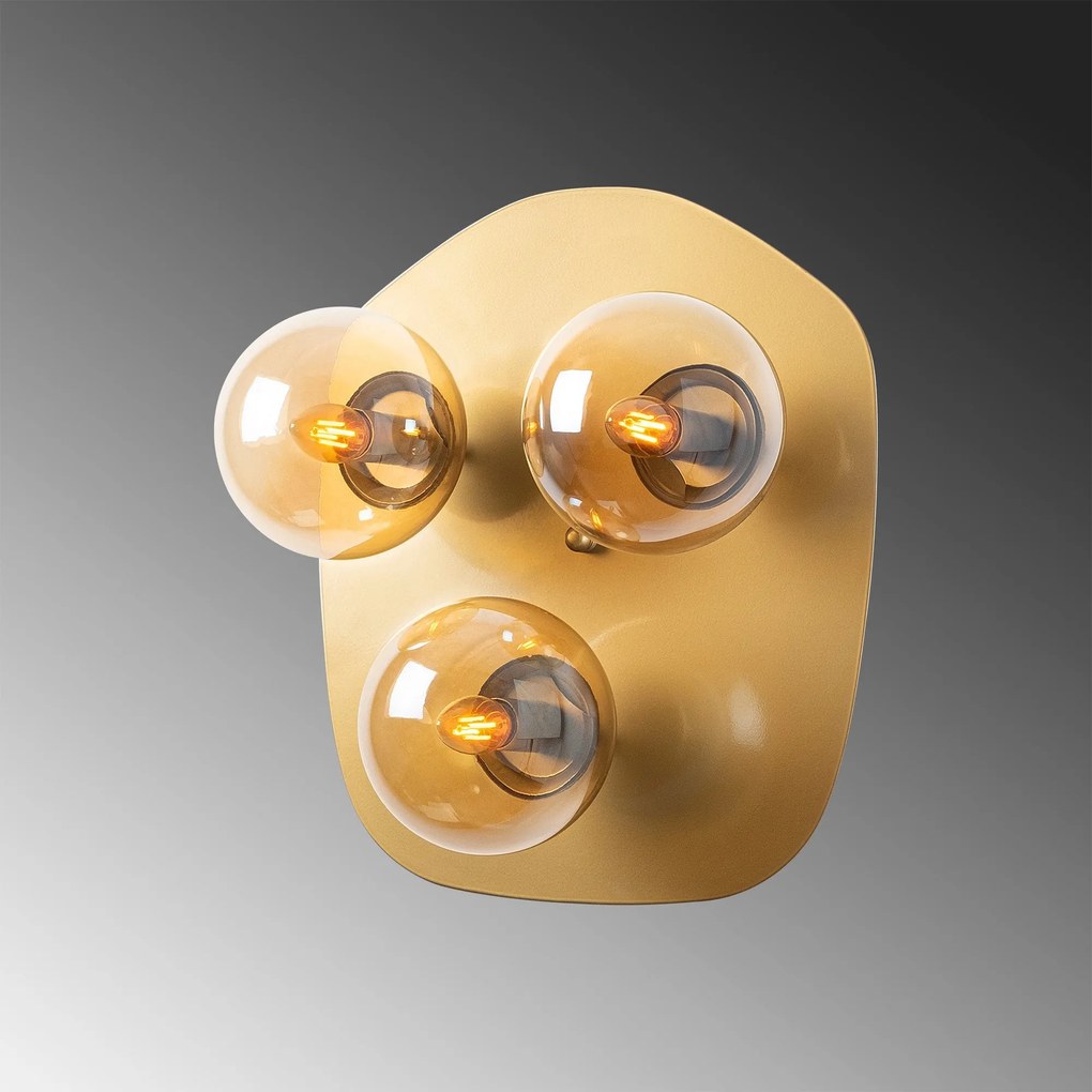 Candeeiro de Parede Well – Dourado – 37 x 44 x 45 cm