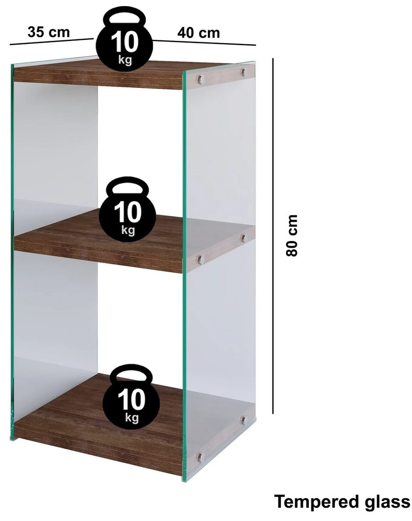 Estante R300 – Nogueira – 40 cm x 80 cm x 35 cm