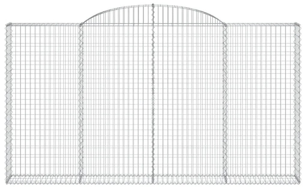 Cestos gabião arqueados 7pcs 300x30x160/180cm ferro galvanizado