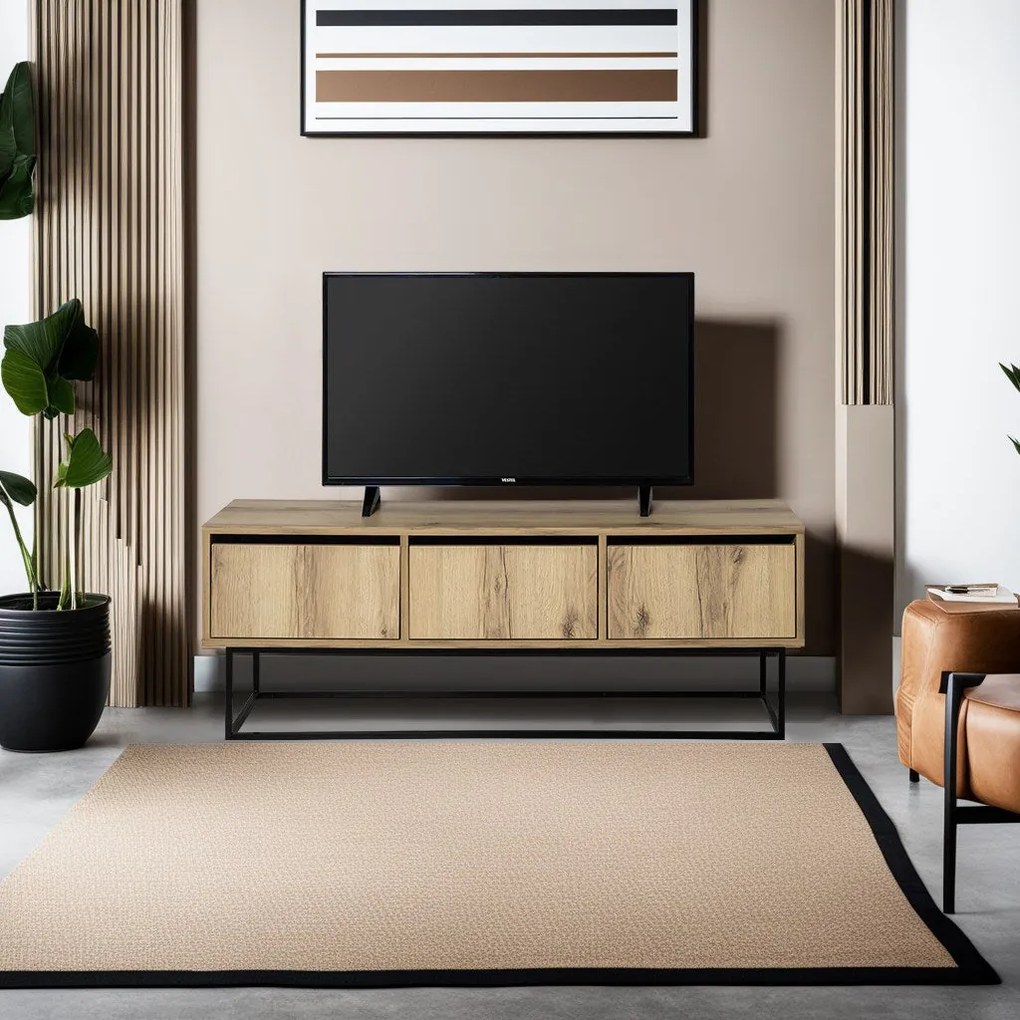 Móvel TV Kordon – Preto Felt – 140x50x40 cm