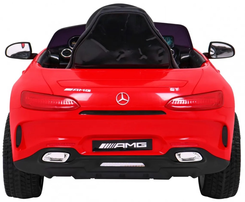 Carro elétrico para Crianças 12V Mercedes Benz GT, Rodas Espuma EVA, Assento couro ecológico Vermelho