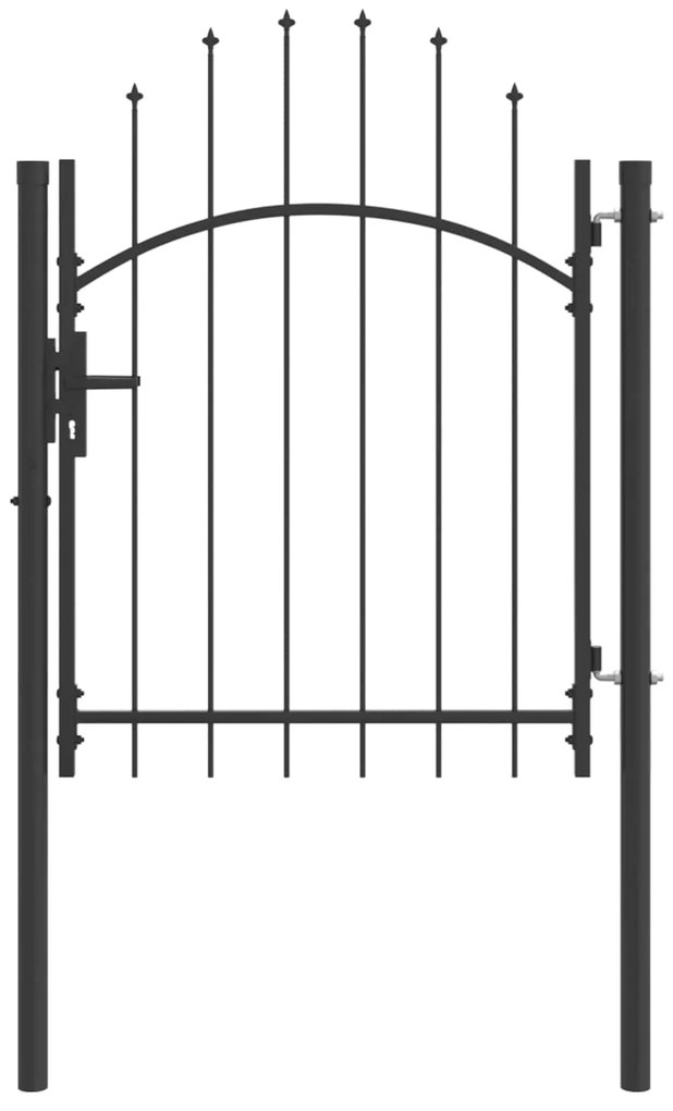 vidaXL Portão de Jardim com bloqueio Cinzeto 150 x 100 cm Aço